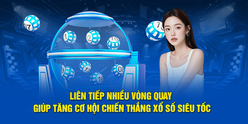 Liên tiếp nhiều vòng quay giúp tăng cơ hội chiến thắng xổ số siêu tốc